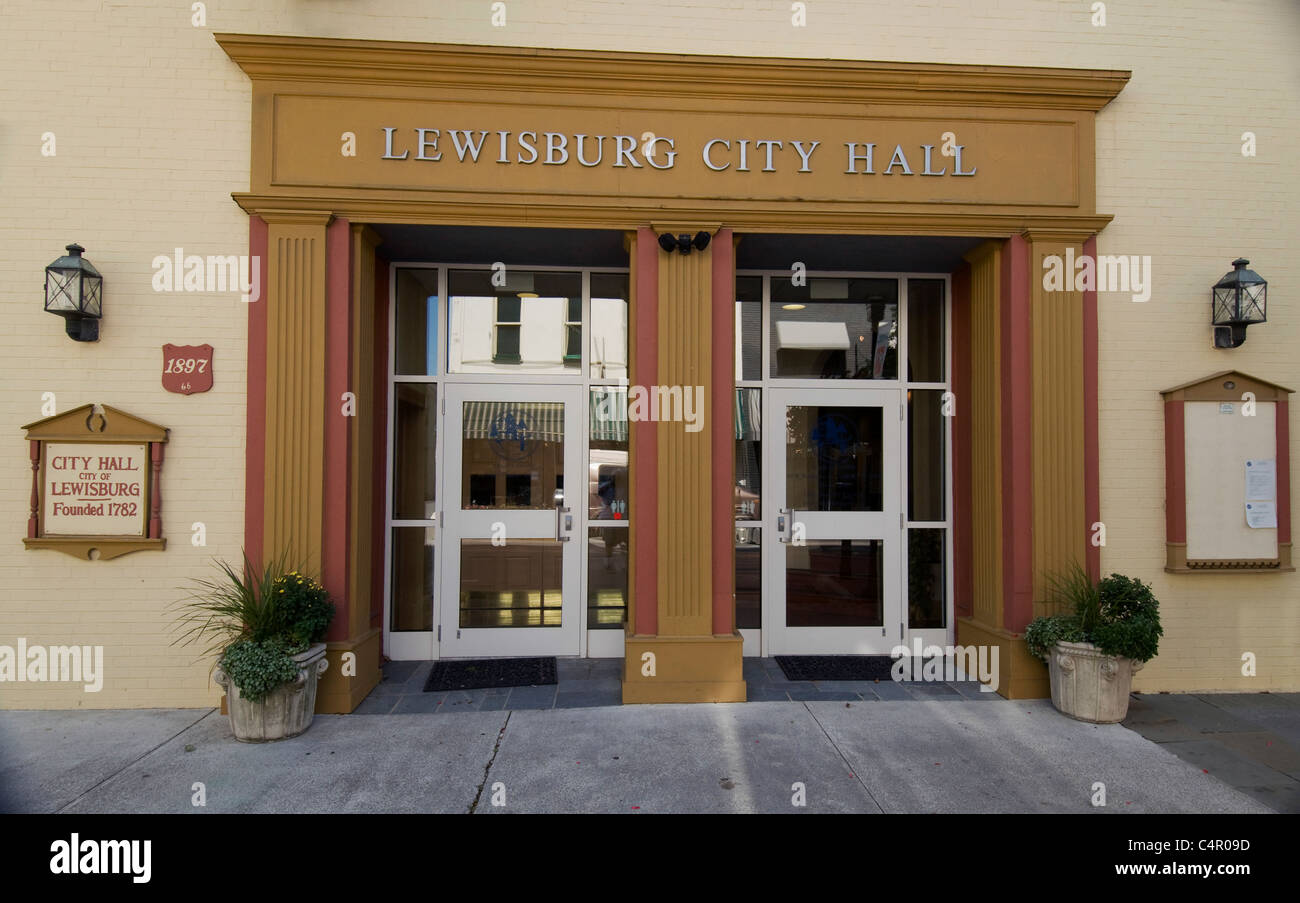 City Hall a Lewisburg, West Virginia Foto Stock