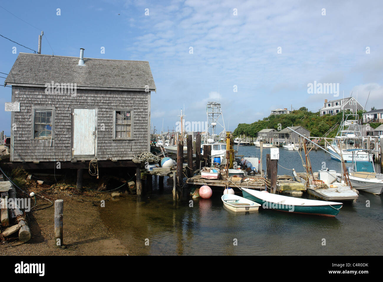 Barche a Menemsha Foto Stock