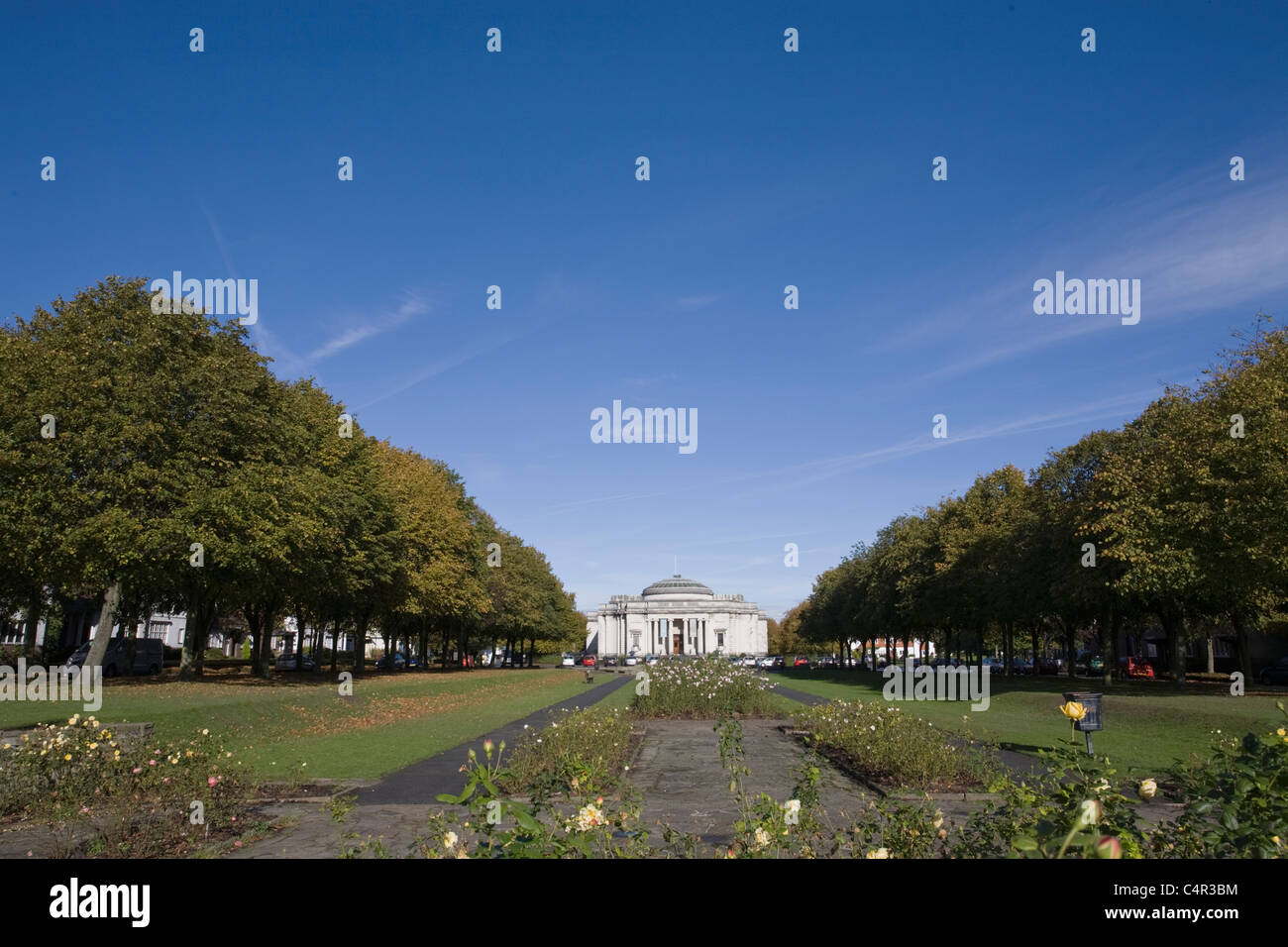 Vista della galleria d'arte, Port Sunlight Village Wirral, Cheshire, Inghilterra Foto Stock
