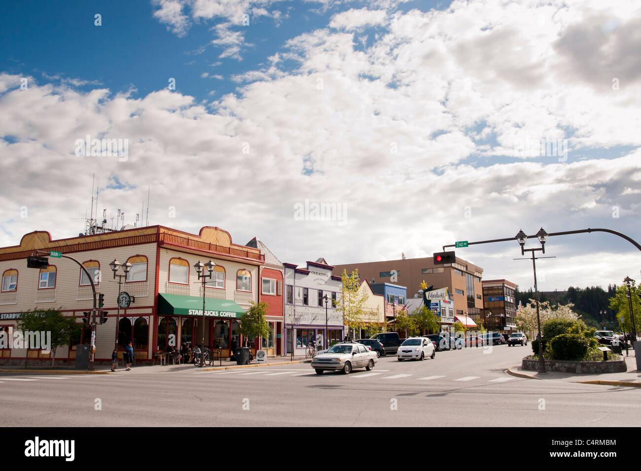 Main Street, Whitehorse, Yukon Territory, Canada. Foto Stock