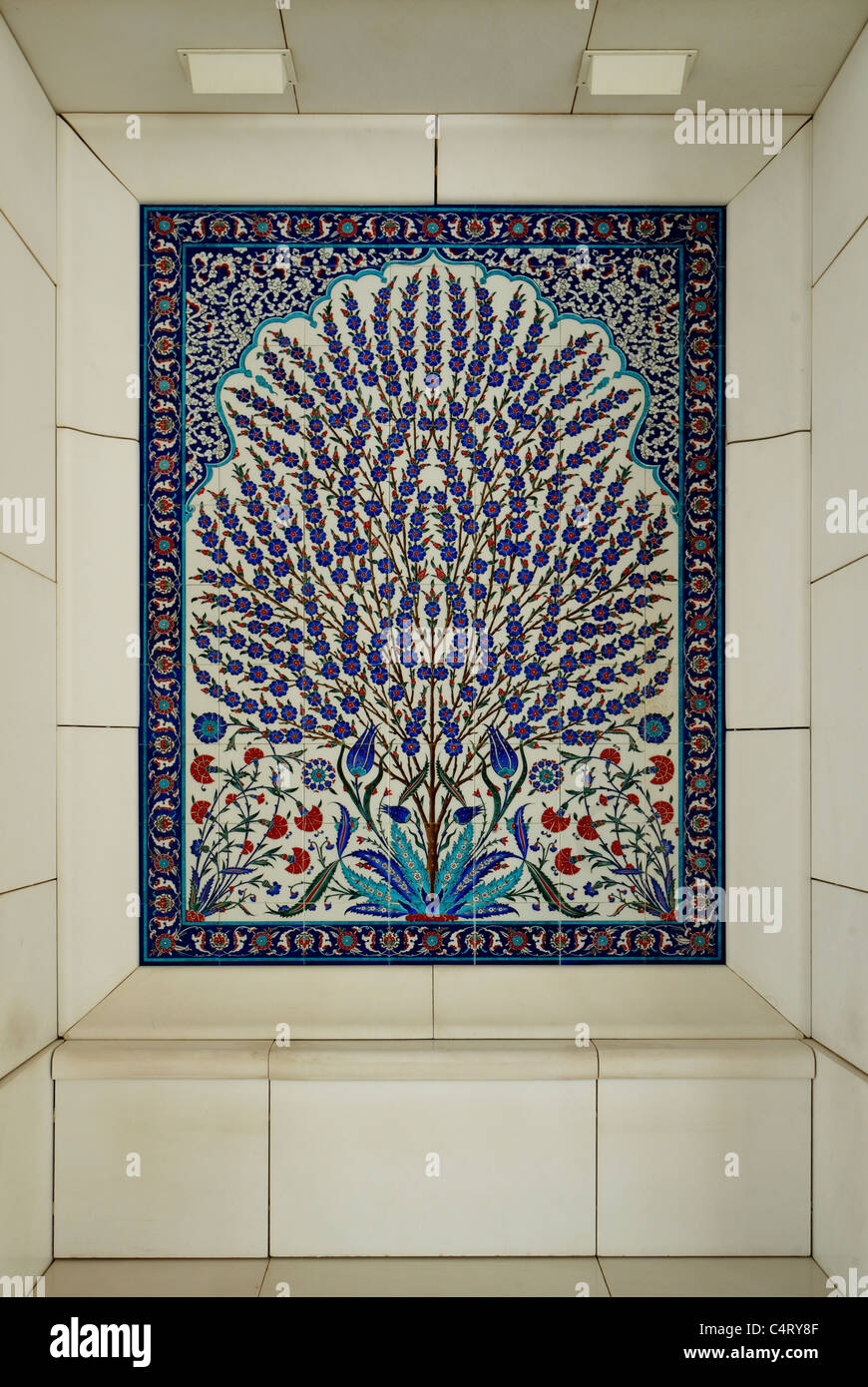 Lo sceicco Zayed moschea, Abu Dhabi, Emirati arabi uniti Foto Stock