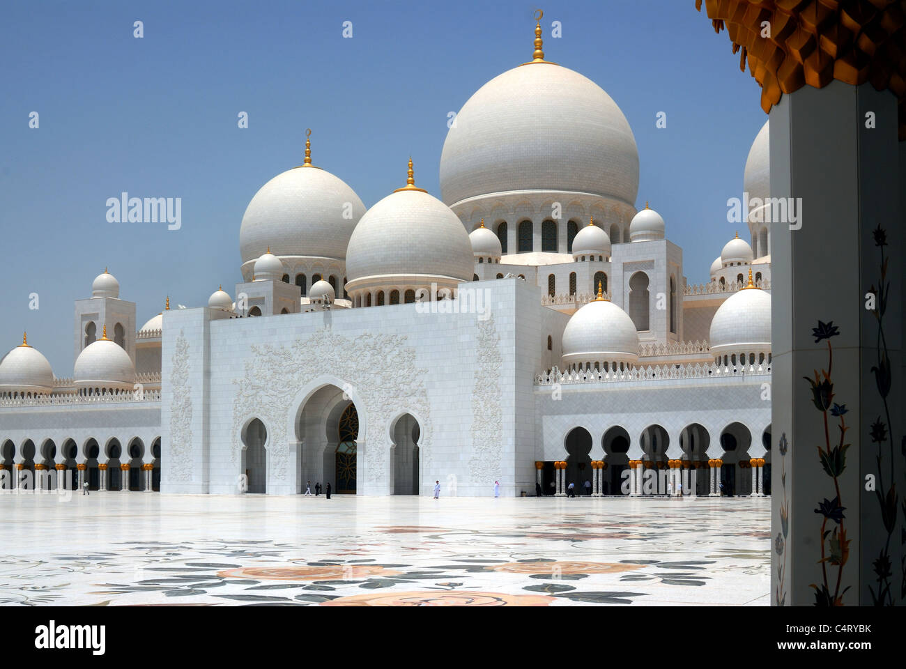 Lo sceicco Zayed moschea, Abu Dhabi, Emirati arabi uniti Foto Stock
