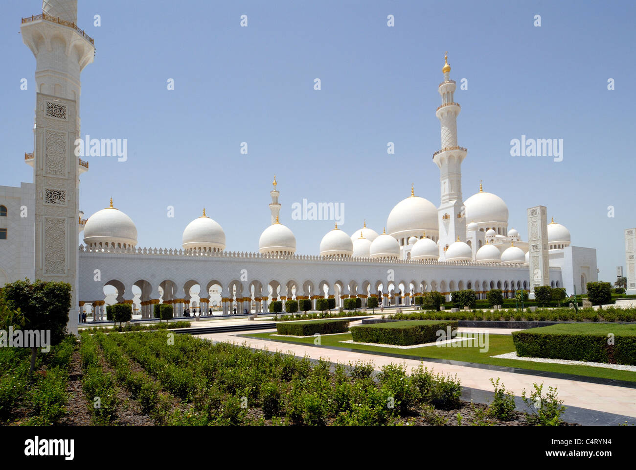 Lo sceicco Zayed moschea, Abu Dhabi, Emirati arabi uniti Foto Stock