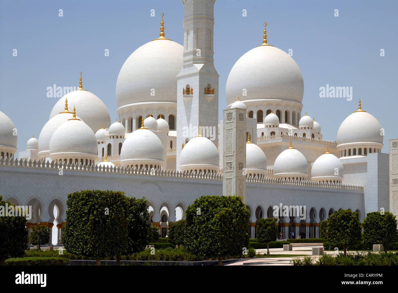 Lo sceicco Zayed moschea, Abu Dhabi, Emirati arabi uniti Foto Stock