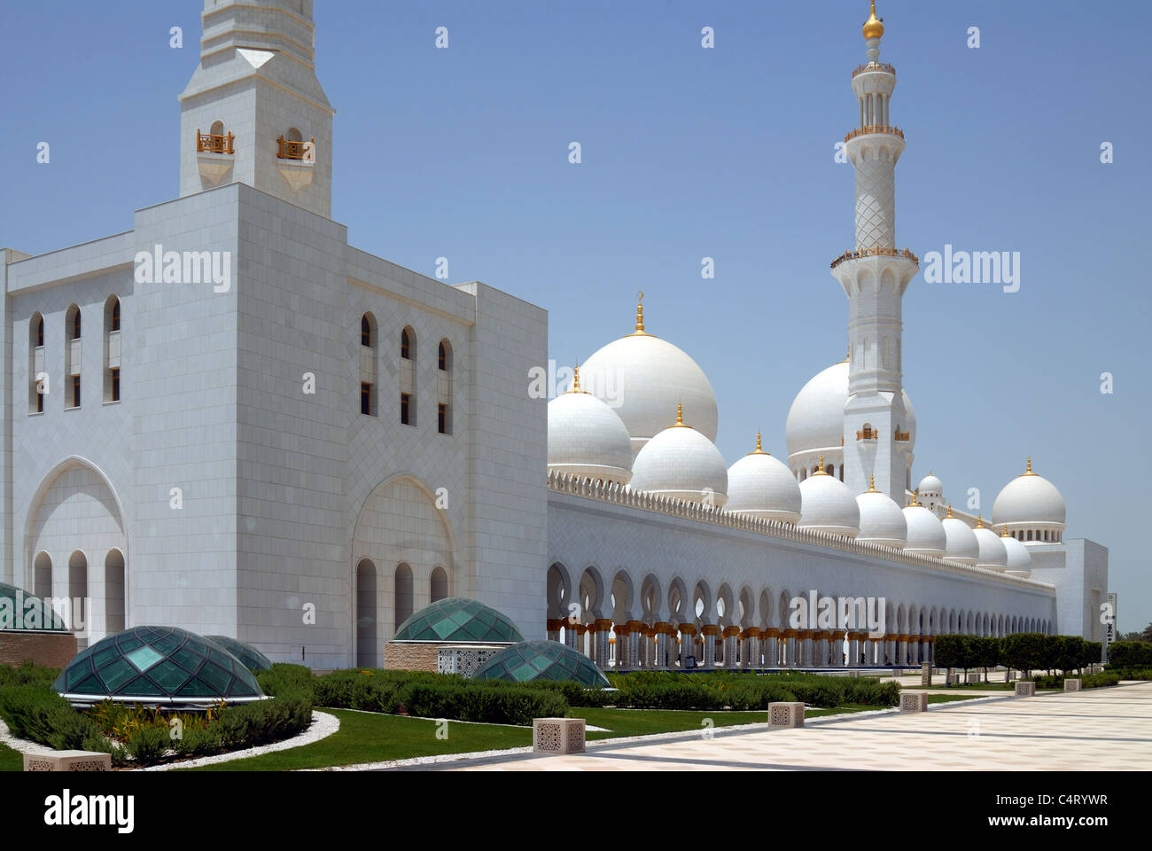Lo sceicco Zayed moschea, Abu Dhabi, Emirati arabi uniti Foto Stock
