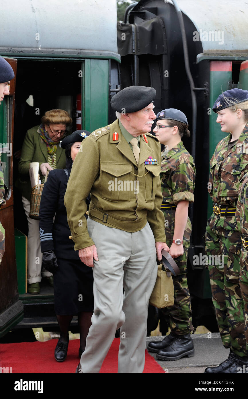 La rievocazione di guerra Great central railway loughborough England Regno Unito Foto Stock