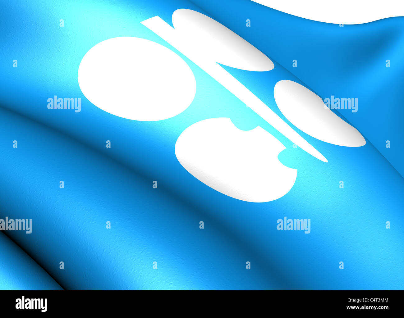 Organizzazione dei Paesi Esportatori di Petrolio bandiera. Close up. Foto Stock