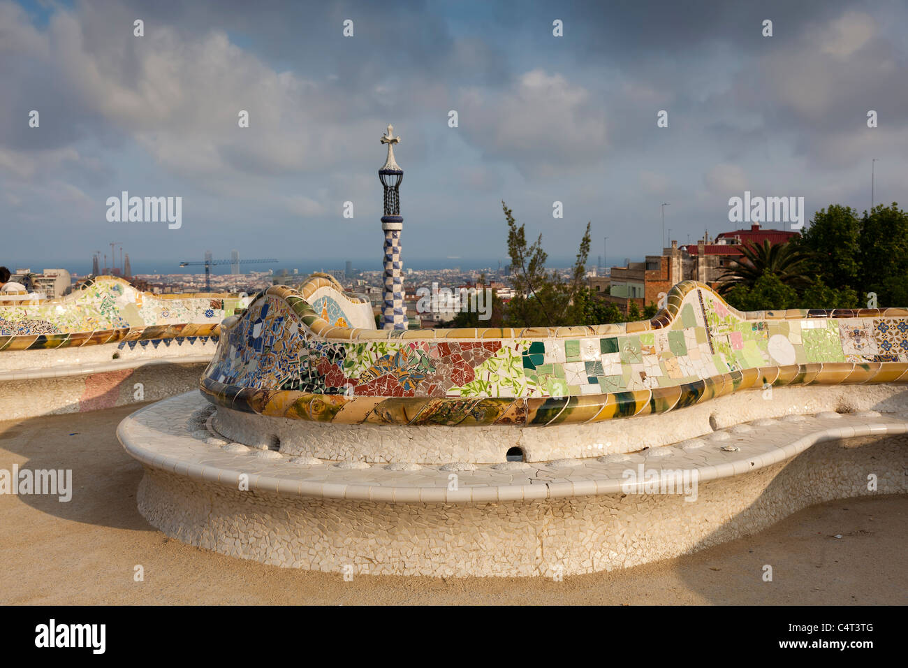 Parco Güell, Barcellona, Catalunya, Spagna Foto Stock