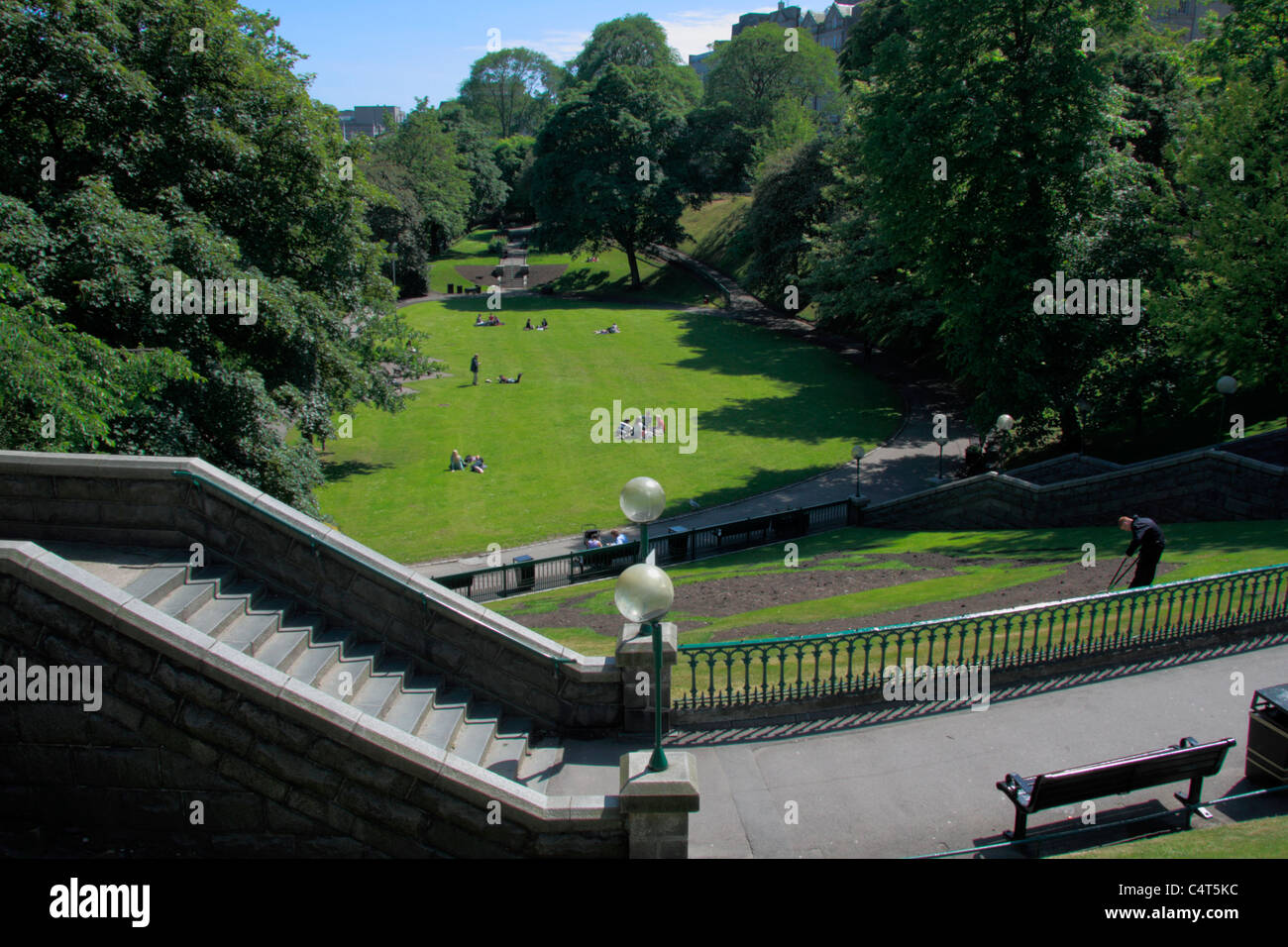 Unione giardini a terrazza, Aberdeen, Scozia Foto Stock