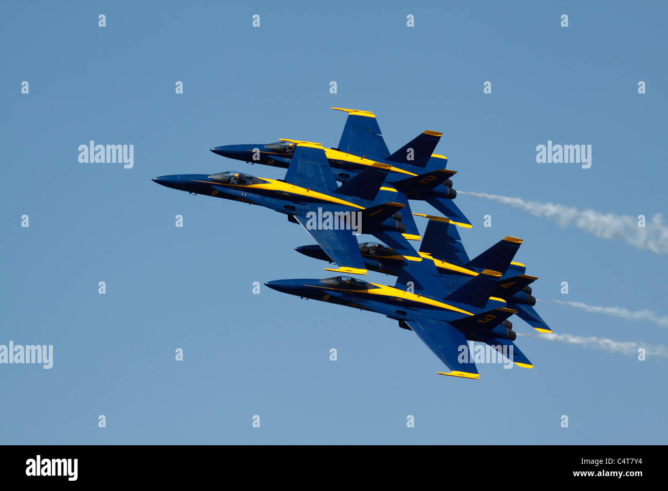 Stati Uniti Navy Blue Angels in volo. Foto Stock