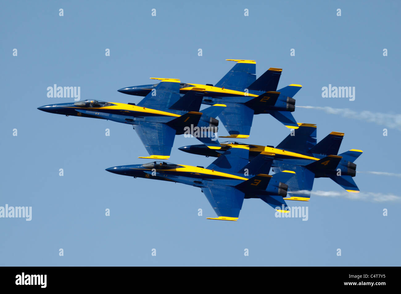 Stati Uniti Navy Blue Angels in volo. Foto Stock
