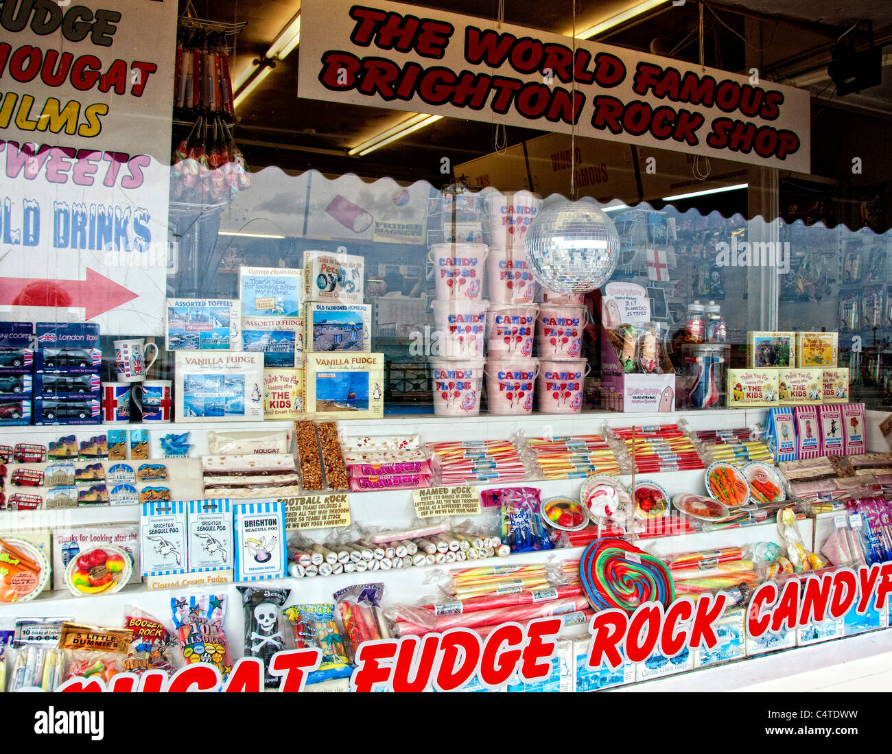 Caramelle, chiamato Brighton Rock sul display Foto Stock