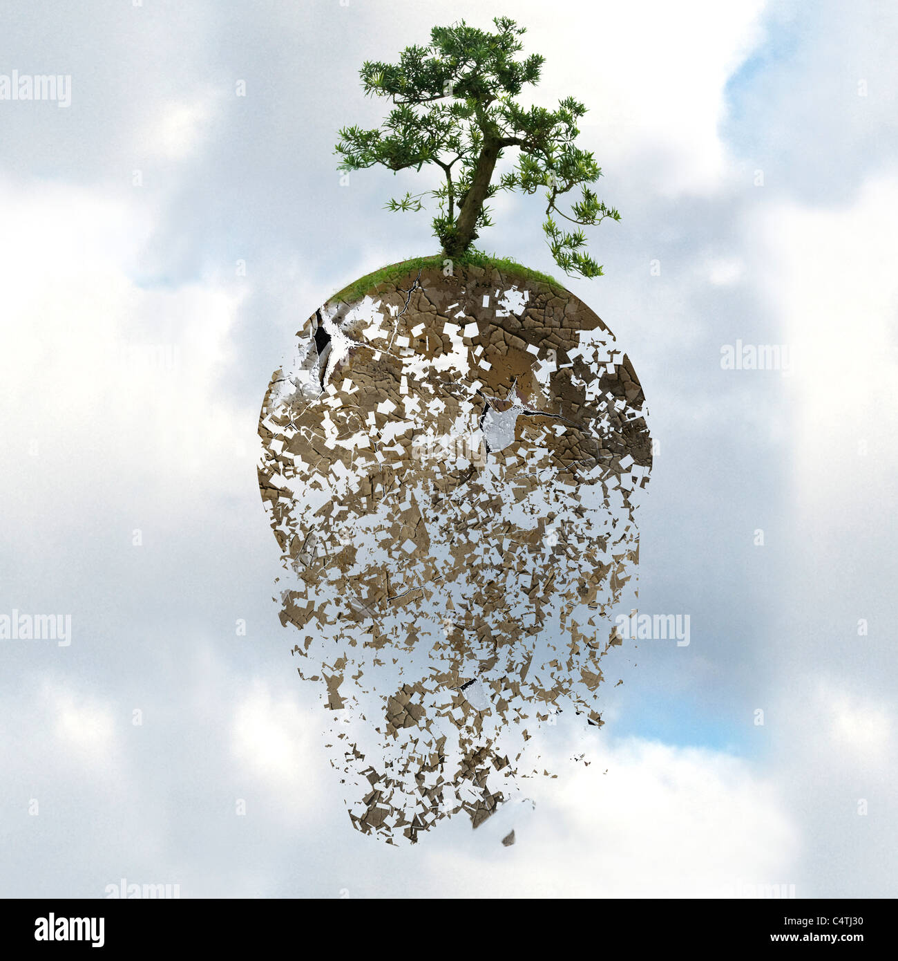 La deforestazione minacciano l'ambiente globale Foto Stock