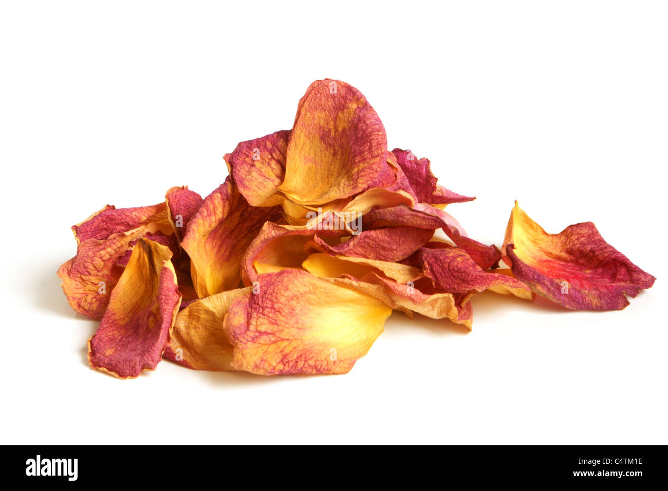 Asciugare i petali di rose Foto Stock