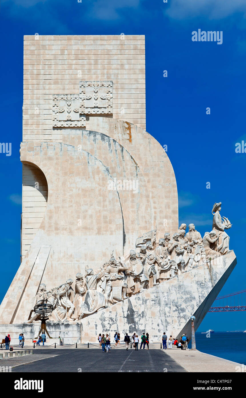 L'Europa, il Portogallo, il Monumento delle Scoperte a Lisbona Foto Stock