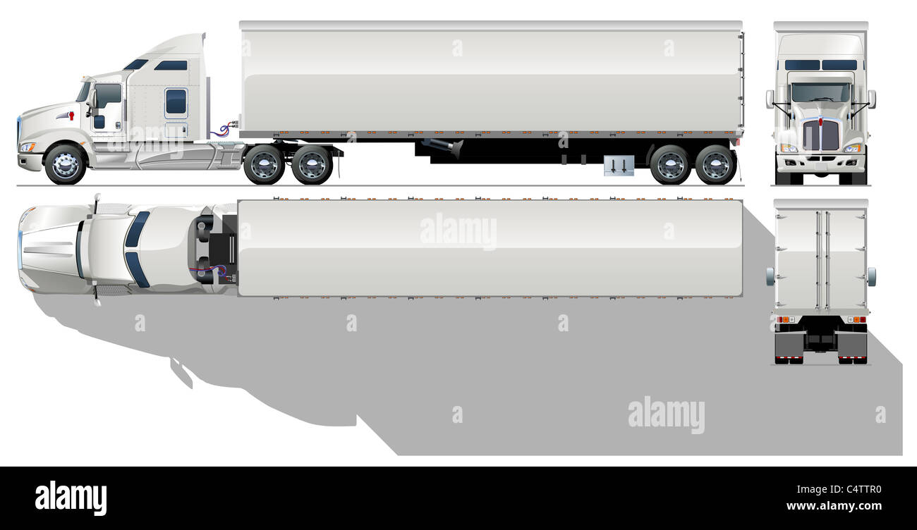 Commercial semi-carrello Foto Stock