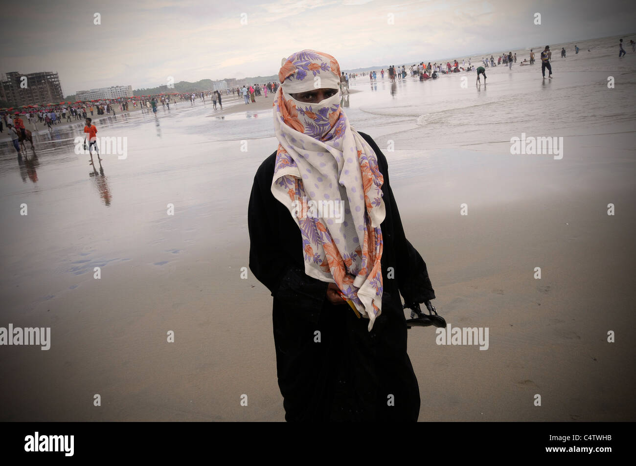Una scena in corrispondenza del Bangladesh resort sulla spiaggia di Cox's Bazar. Foto Stock