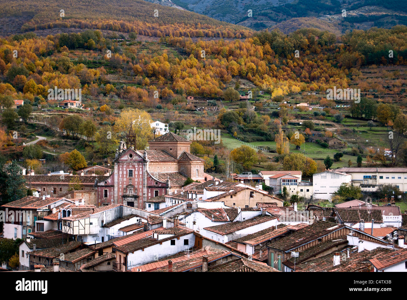 Paesaggio di Hervas, Caceres, Spagna Foto Stock