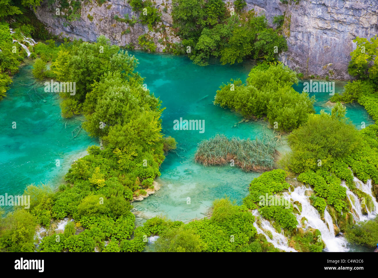 Plitvicka Jezera, il Parco Nazionale dei Laghi di Plitvice, Lika-Senj Affitto, Croazia Foto Stock