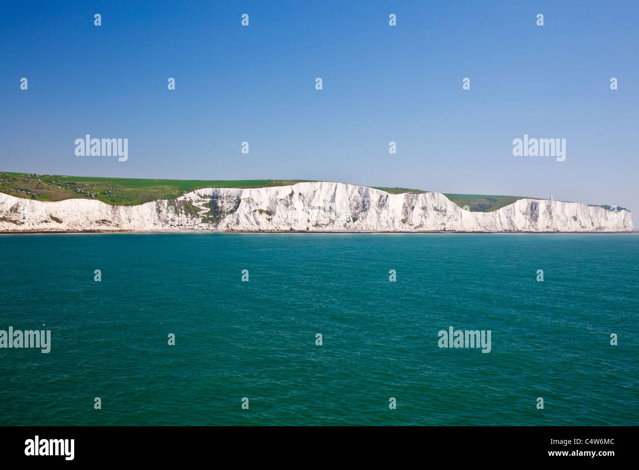 Le Bianche Scogliere di Dover, un iconico vista di Inghilterra del litorale Foto Stock
