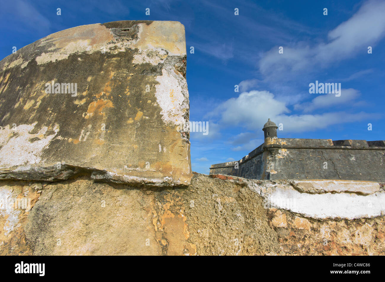 Puerto Rico,San Juan Vecchia,El Morro Fortezza Foto Stock