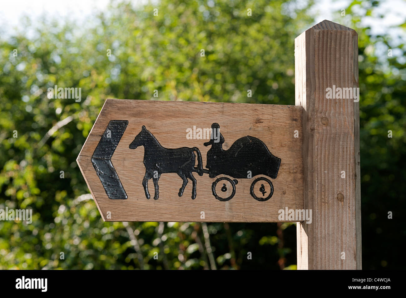 Limitato byway - una autostrada in cui si dispone di un diritto di modo: •su un cavallo disegnato veicolo •a piedi •su un ciclo di pedale Foto Stock