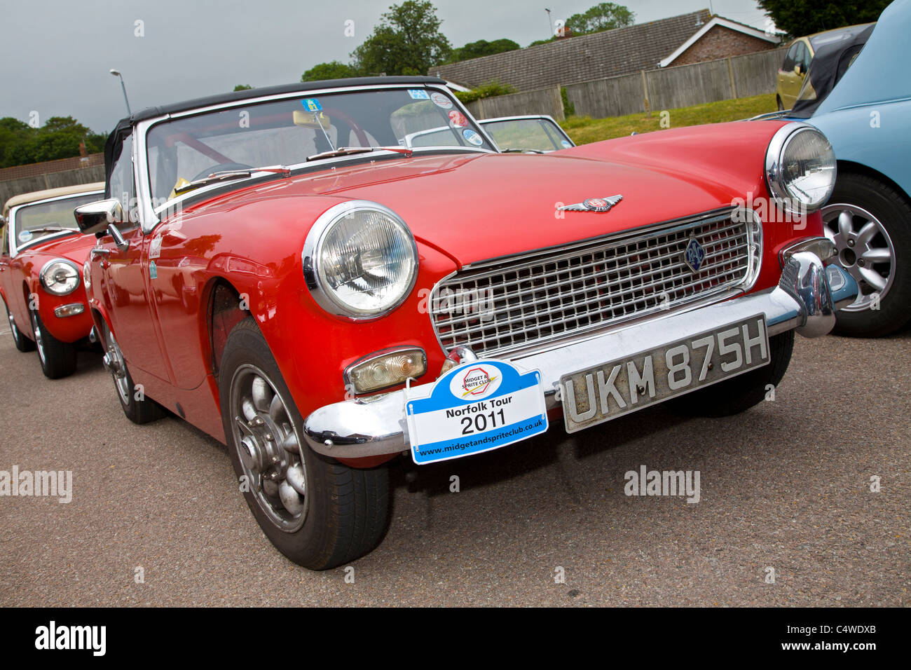 1969 Austin Healey Sprite. Midget e Sprite Club Tour di Norfolk. Aylsham, Norfolk, Inghilterra, Regno Unito Foto Stock
