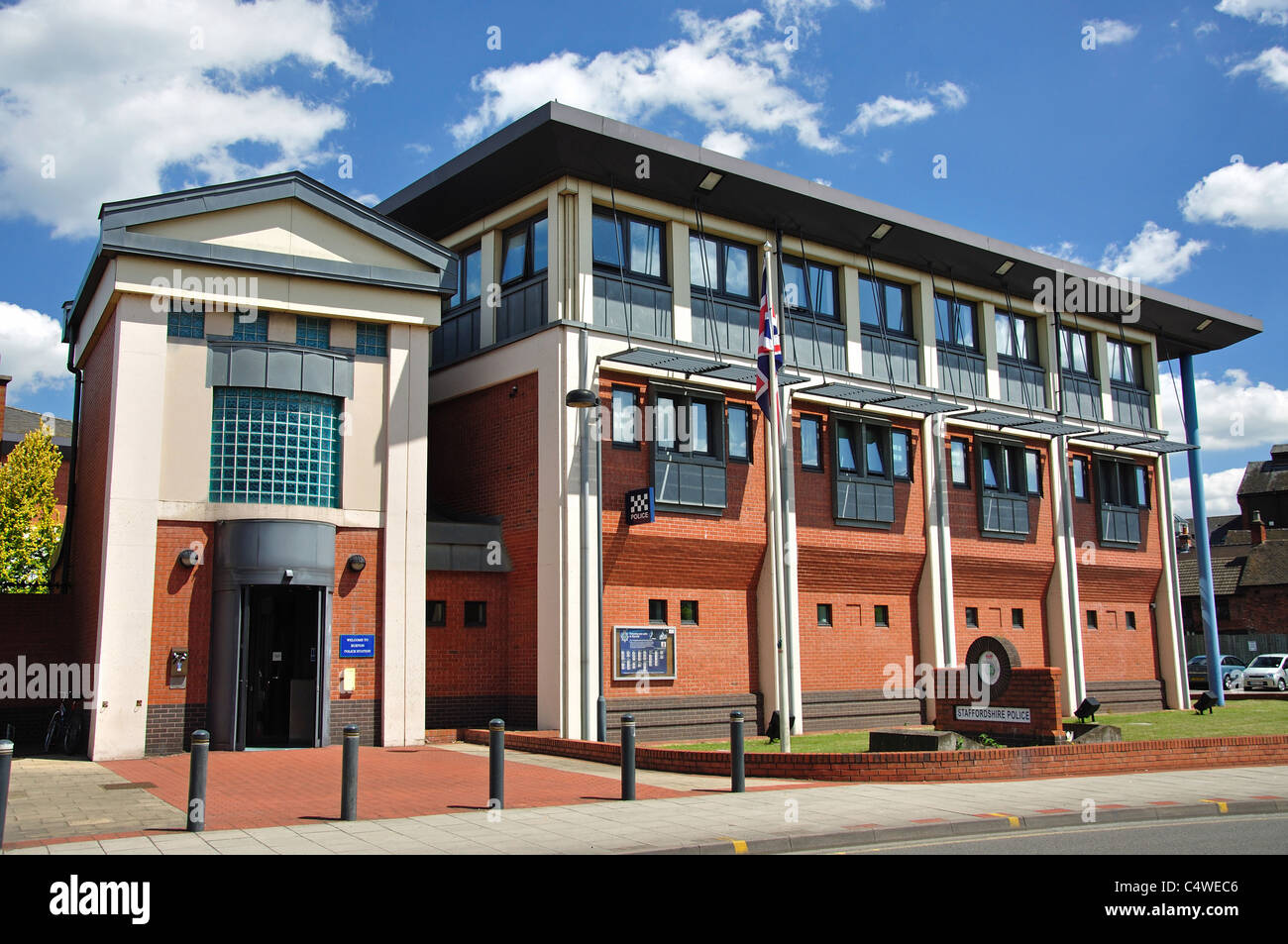 Burton stazione di polizia, Burton upon Trent, Staffordshire, England, Regno Unito Foto Stock