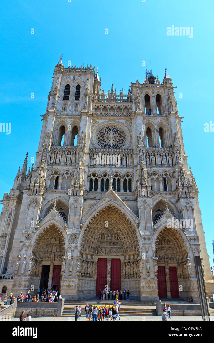 La Cattedrale di Nostra Signora di Amiens. Cathédrale Notre Dame d'Amiens. La cattedrale di Amiens Foto Stock
