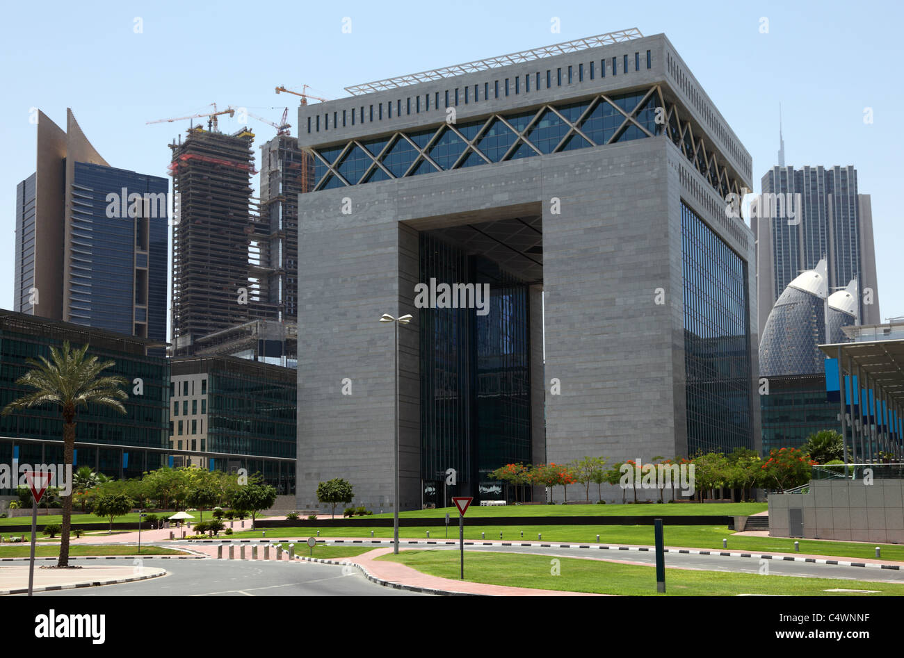 Il Centro Finanziario Internazionale di Dubai (DIFC), Emirati Arabi Uniti Foto Stock