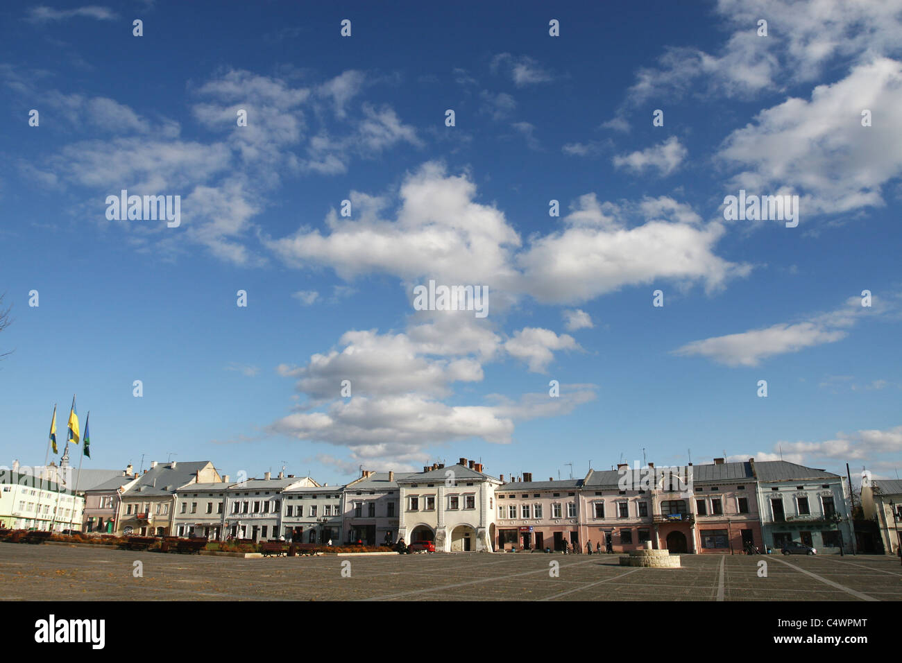 Zhovkva, Zolkiew, città vecchia, la piazza del mercato, case tipiche, Lviv/Lvov, Oblast di Ucraina Occidentale Foto Stock Zhovkva, Zolkiew, città vecchia, la piazza del mercato, case tipiche, Lviv/Lvov, Oblast di Ucraina Occidentale Foto Stock