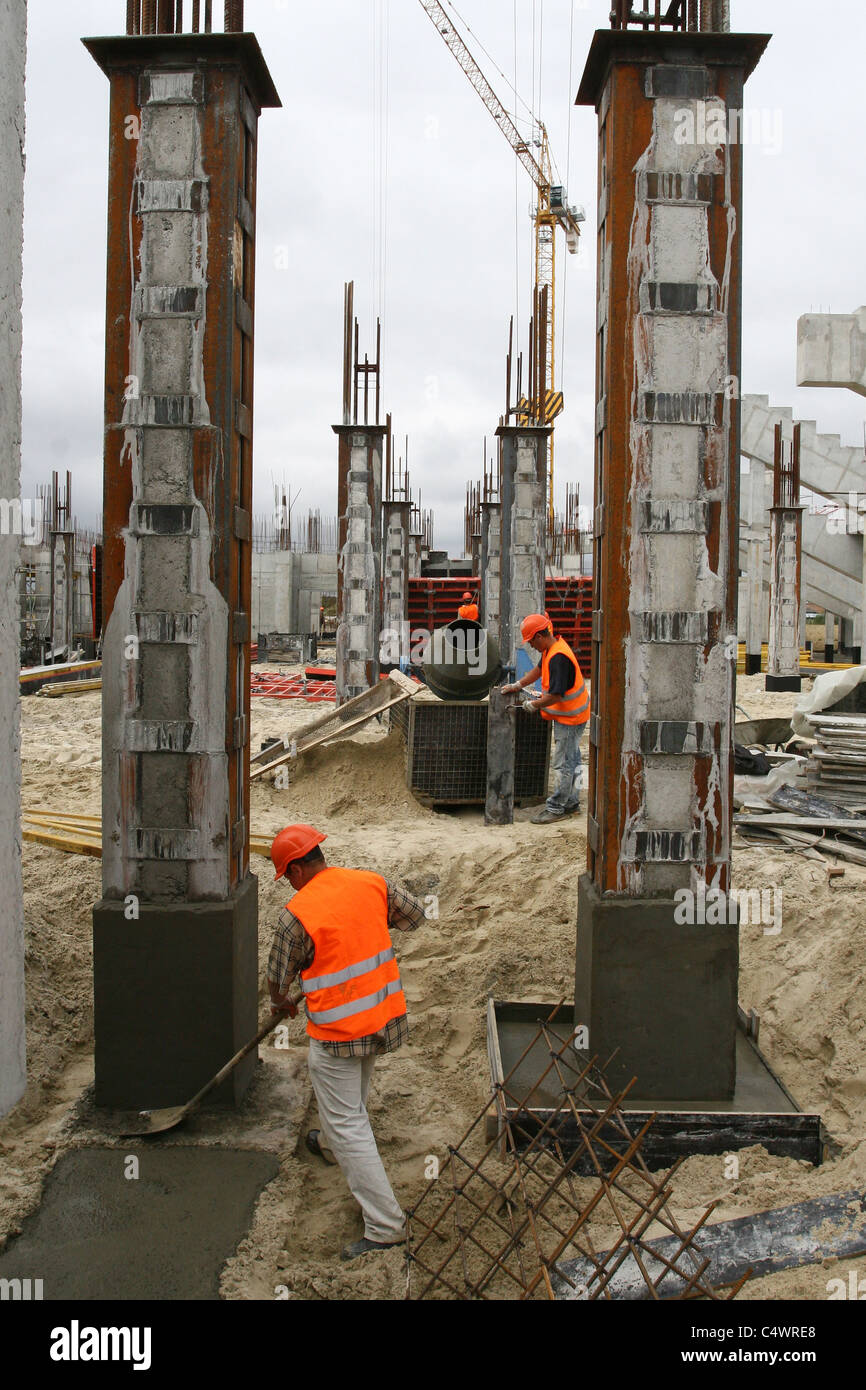 Luglio 26, 2010. Costruzione di Euro-2012 stadium di Lviv, Ukriane Foto Stock