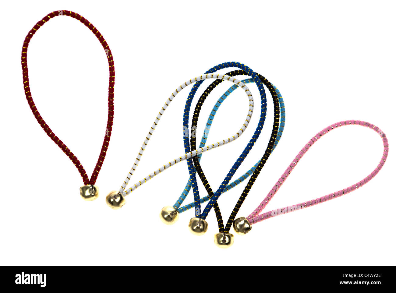 Elastici colorati fasce per capelli Foto Stock