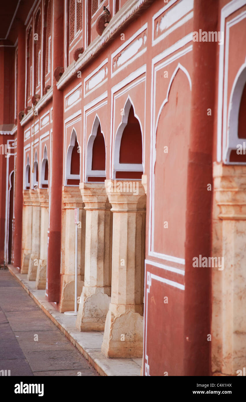 Cortile del Sarvatobhadra, City Palace Jaipur, Rajasthan, India Foto Stock