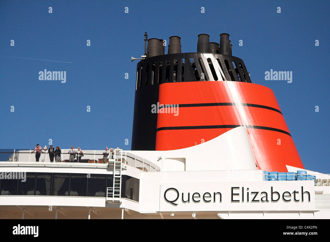 La nave di crociera, MS Queen Elizabeth, Copenhagen, Danimarca Foto Stock