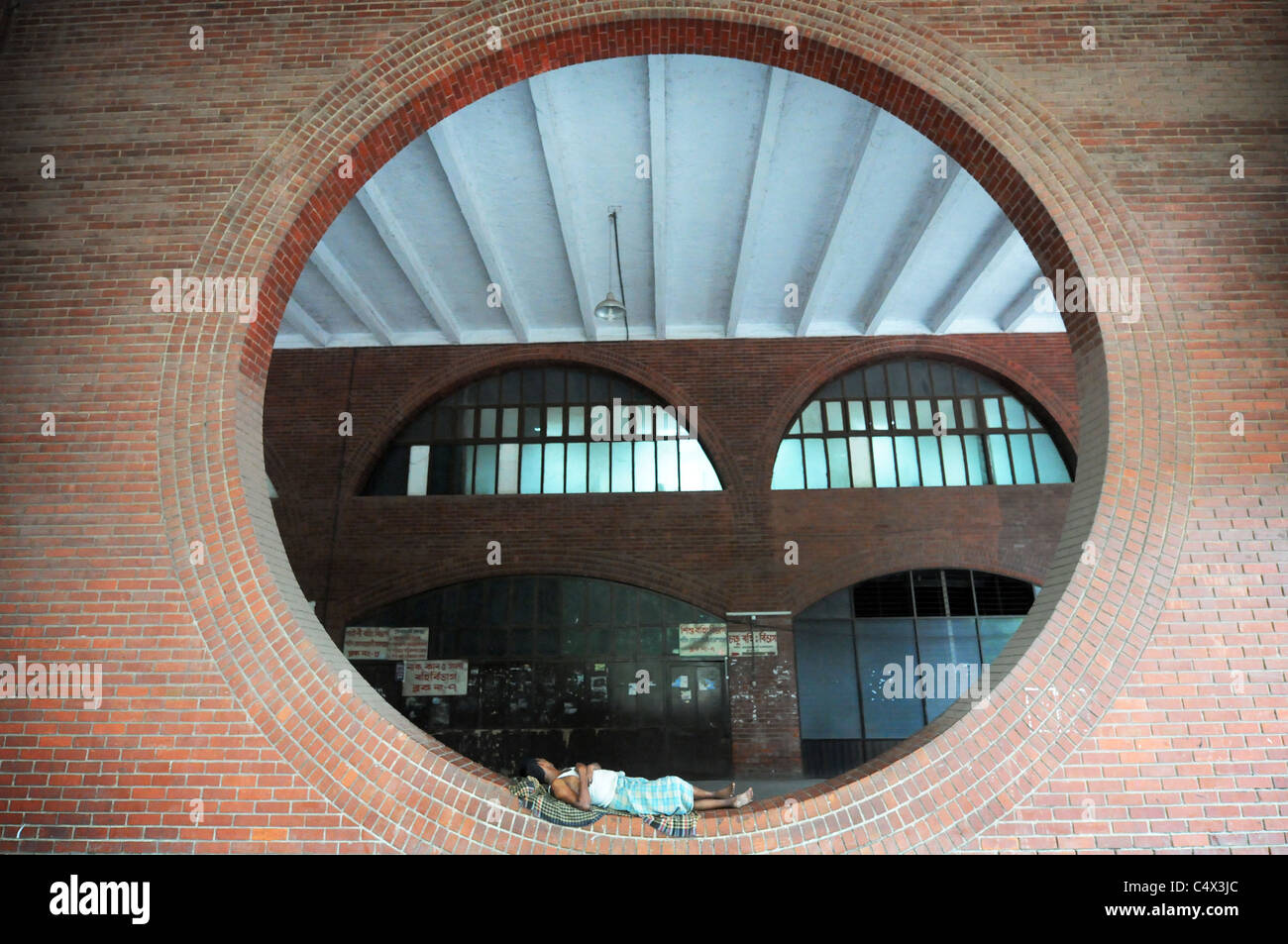 Architettura di Louis Kahn a Dacca in Bangladesh Foto Stock