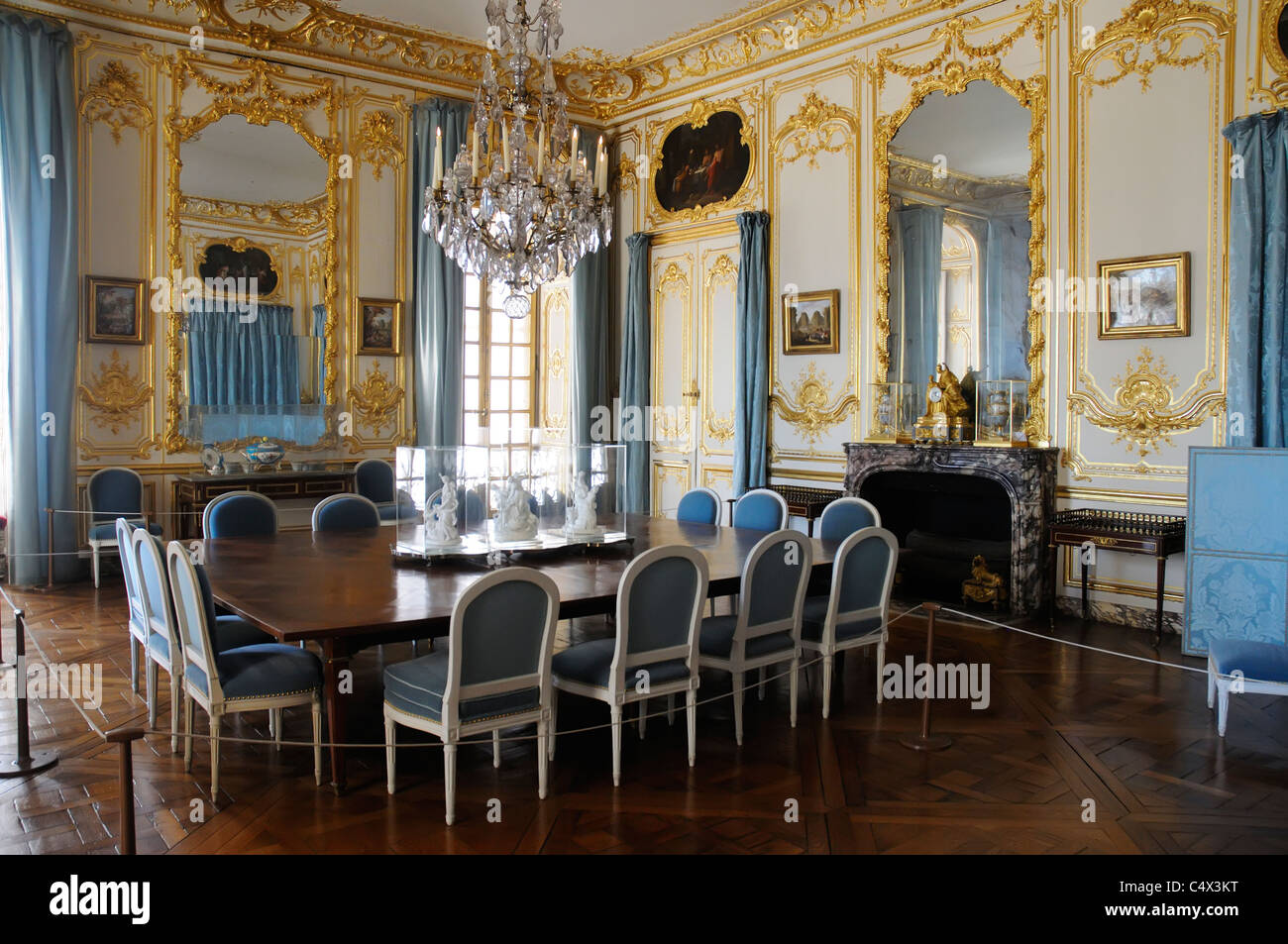 Opulente camere nel castello di Versailles vicino a Parigi, Francia Foto Stock
