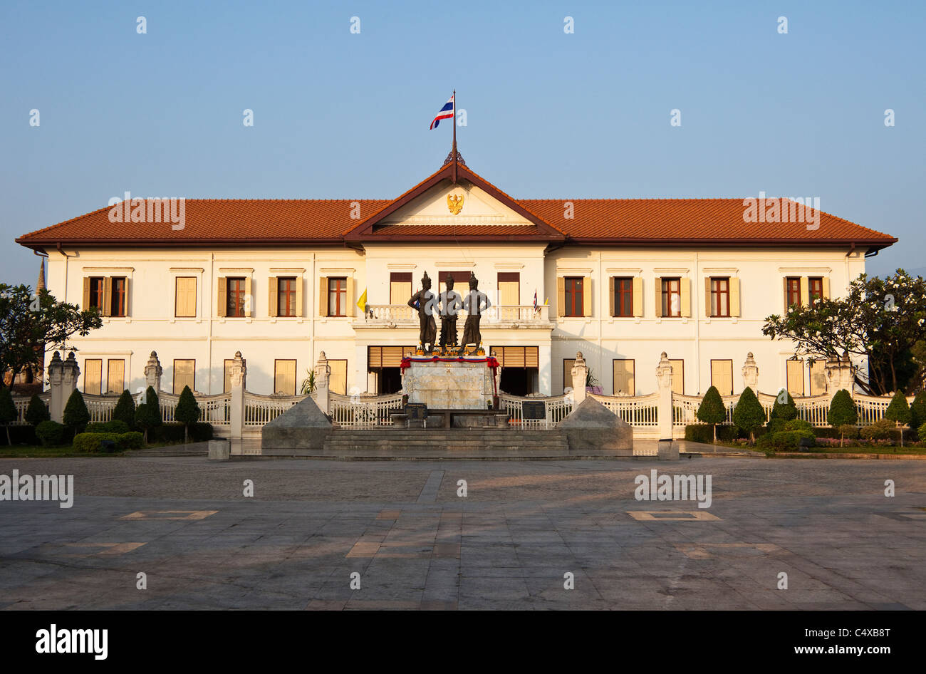 Tre Re monumento e città arte & Centro Culturale, Chiang Mai, Thailandia Foto Stock