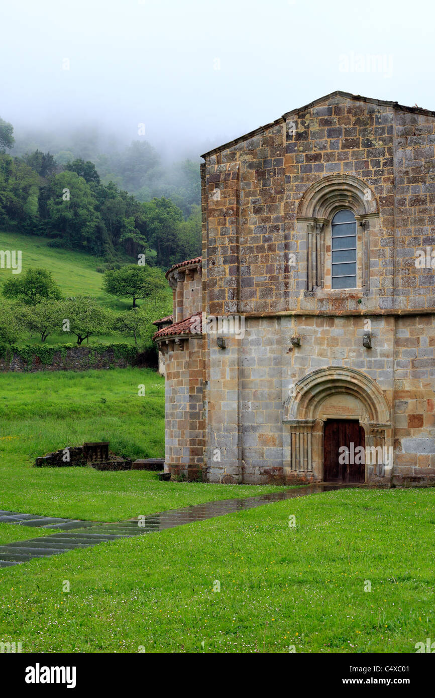 Chiesa di San Salvador de Valdedios (IX secolo), Asturias, Spagna Foto Stock