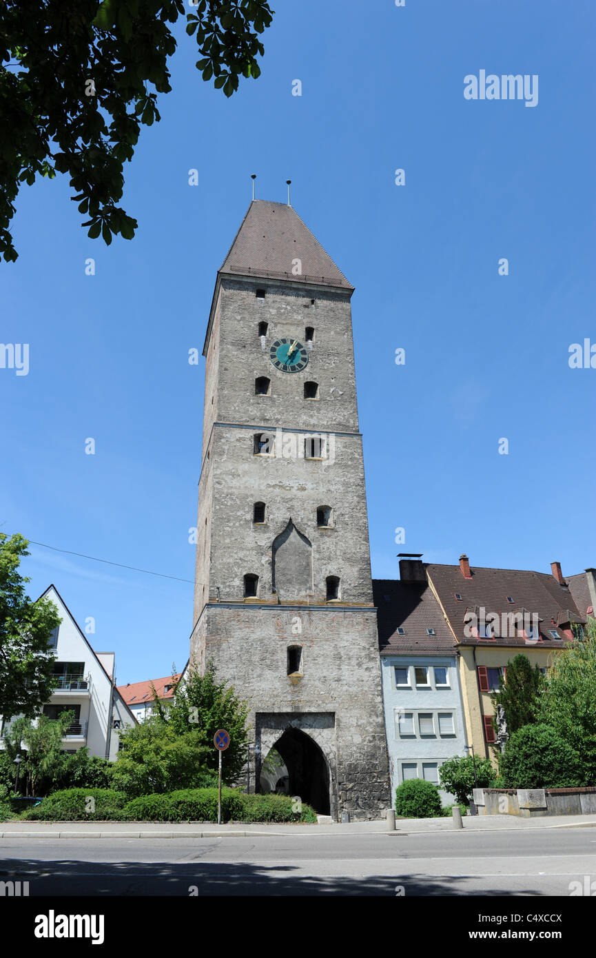 La torre Ganstor Ulm Germania Baden-Württemberg Deutschland Foto Stock