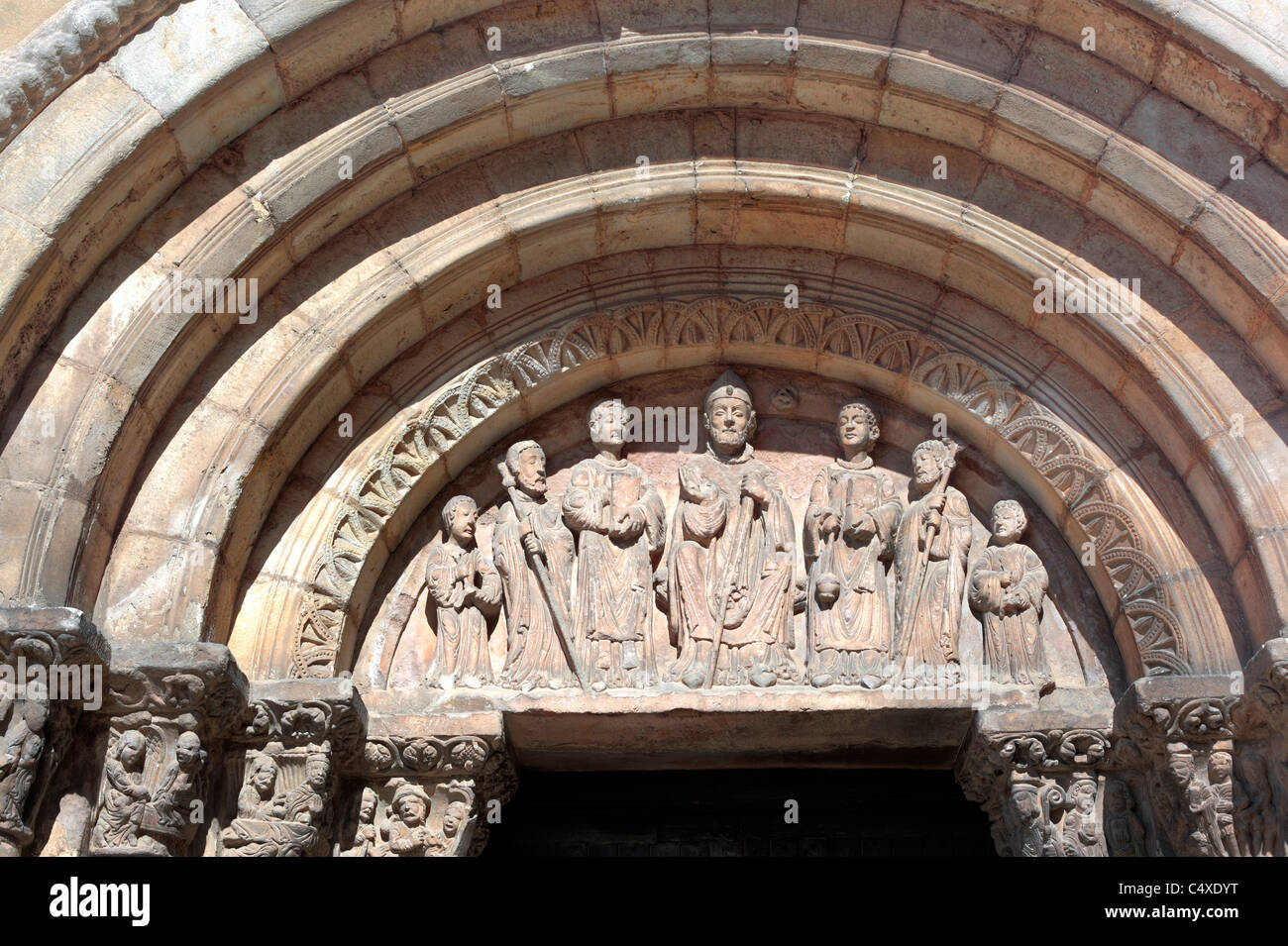 Chiesa romanica di Santo Domingo, Soria Castiglia e Leon, Spagna Foto Stock
