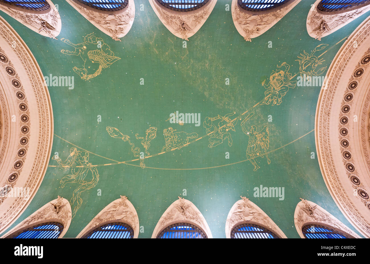 La costellazione del soffitto del Grand Central Terminal, New York. Foto Stock