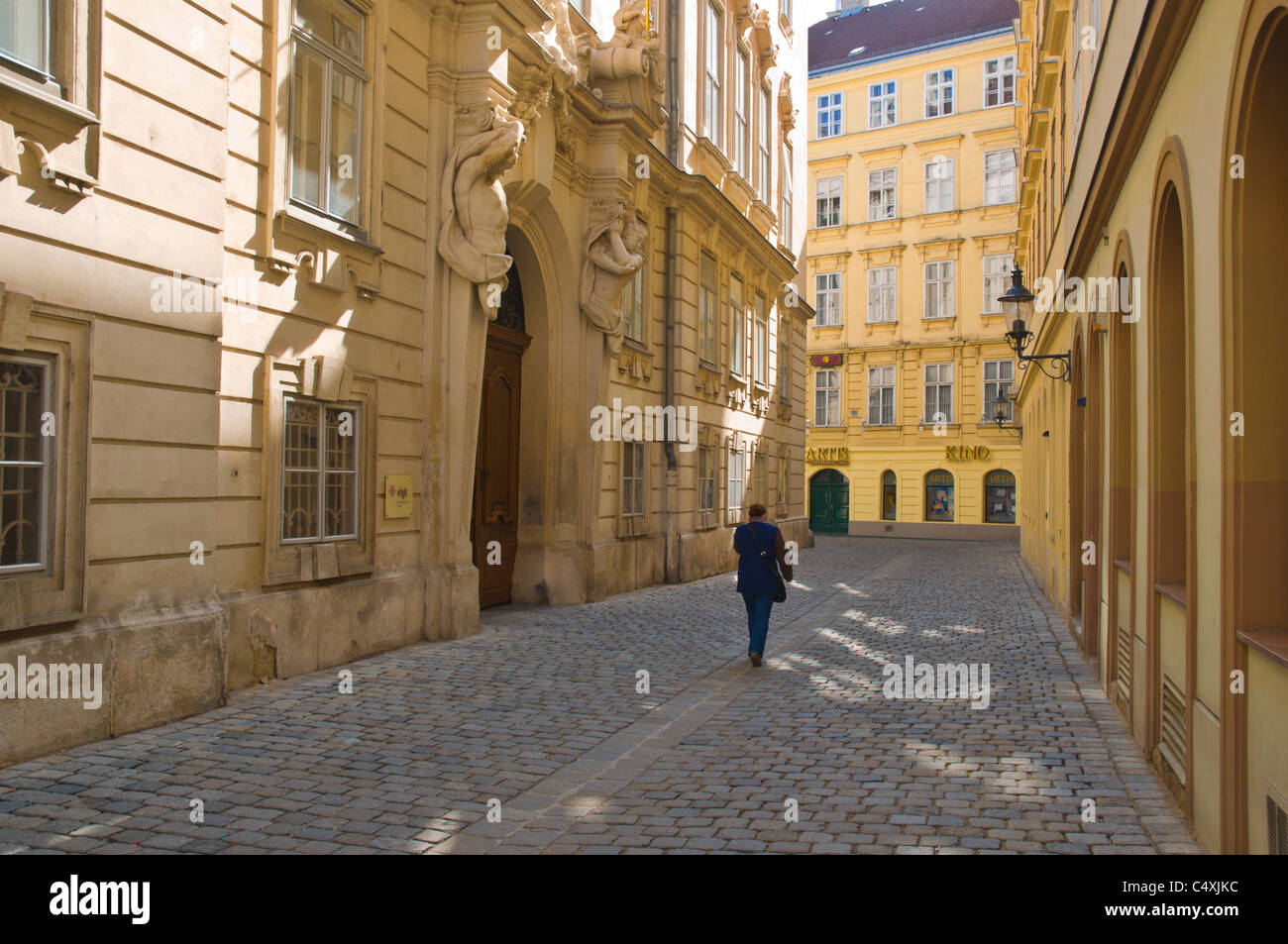 Jordangasse street Innere Stadt centrale di Vienna Austria Europa Foto Stock