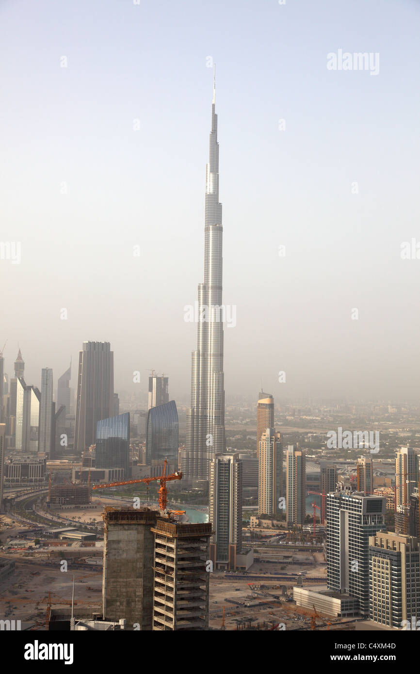 Il Burj Khalifa - grattacielo più alto del mondo. Dubai, Emirati Arabi Uniti Foto Stock