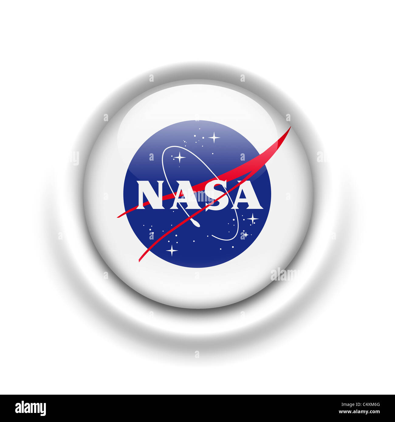 La NASA logo simbolo di bandiera Foto Stock