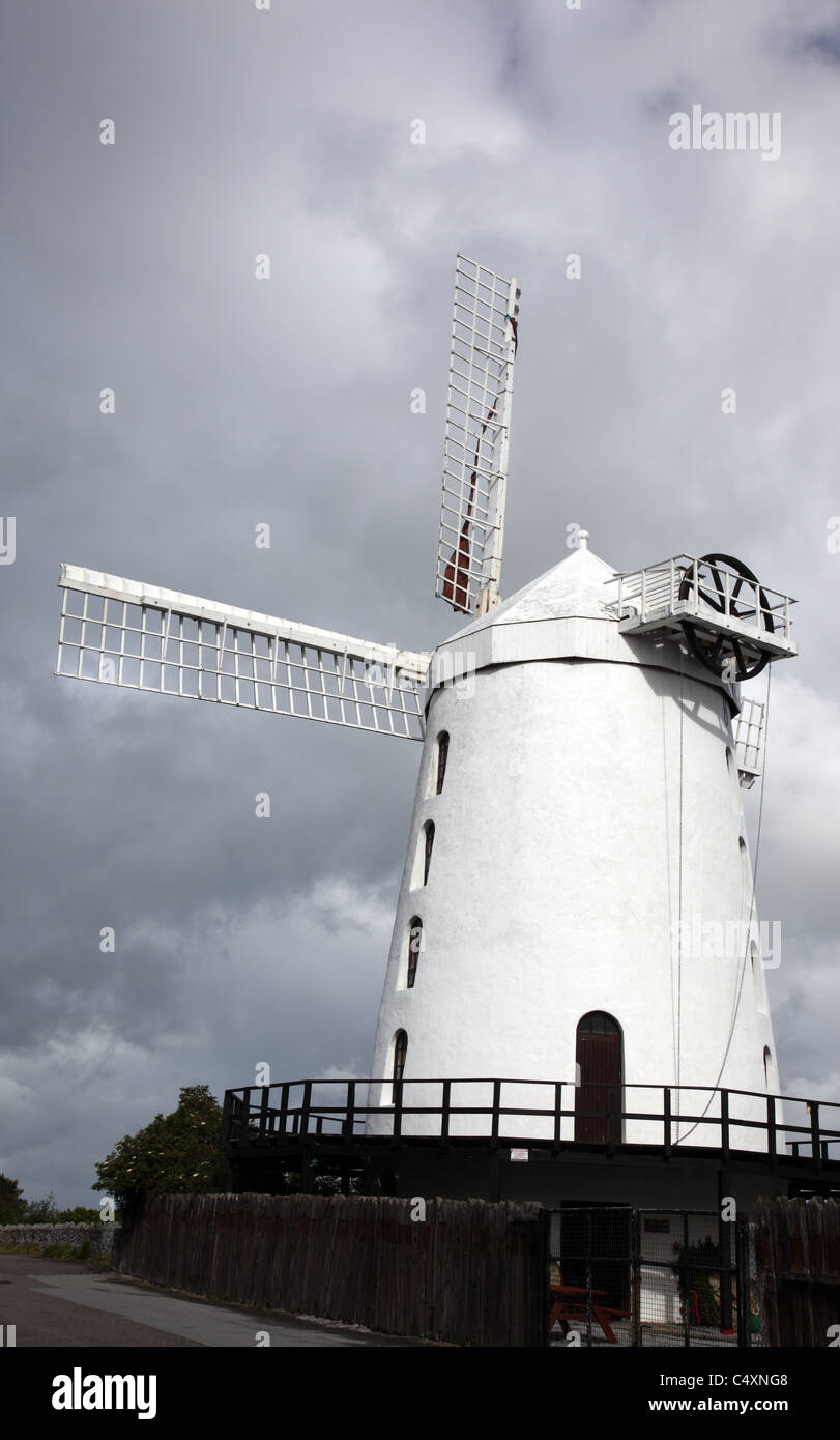 Il mulino a vento Blennerville, Irlanda solo commerciale il mulino a vento di lavoro, vale di Tralee, Co. Kerry, Irlanda Foto Stock