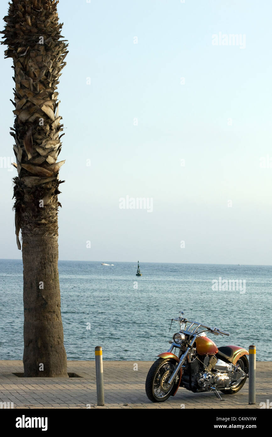 Il mare Mediterraneo a Pafos Cipro Foto Stock