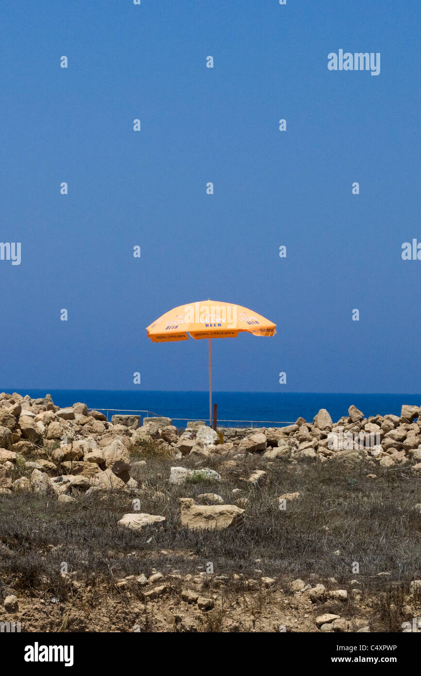 Il mare Mediterraneo a Pafos Cipro Foto Stock