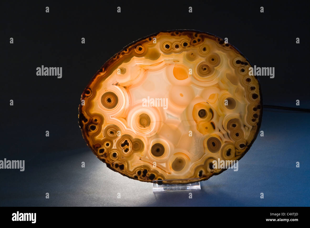 L'agata (levigata slice), Brasile Foto Stock