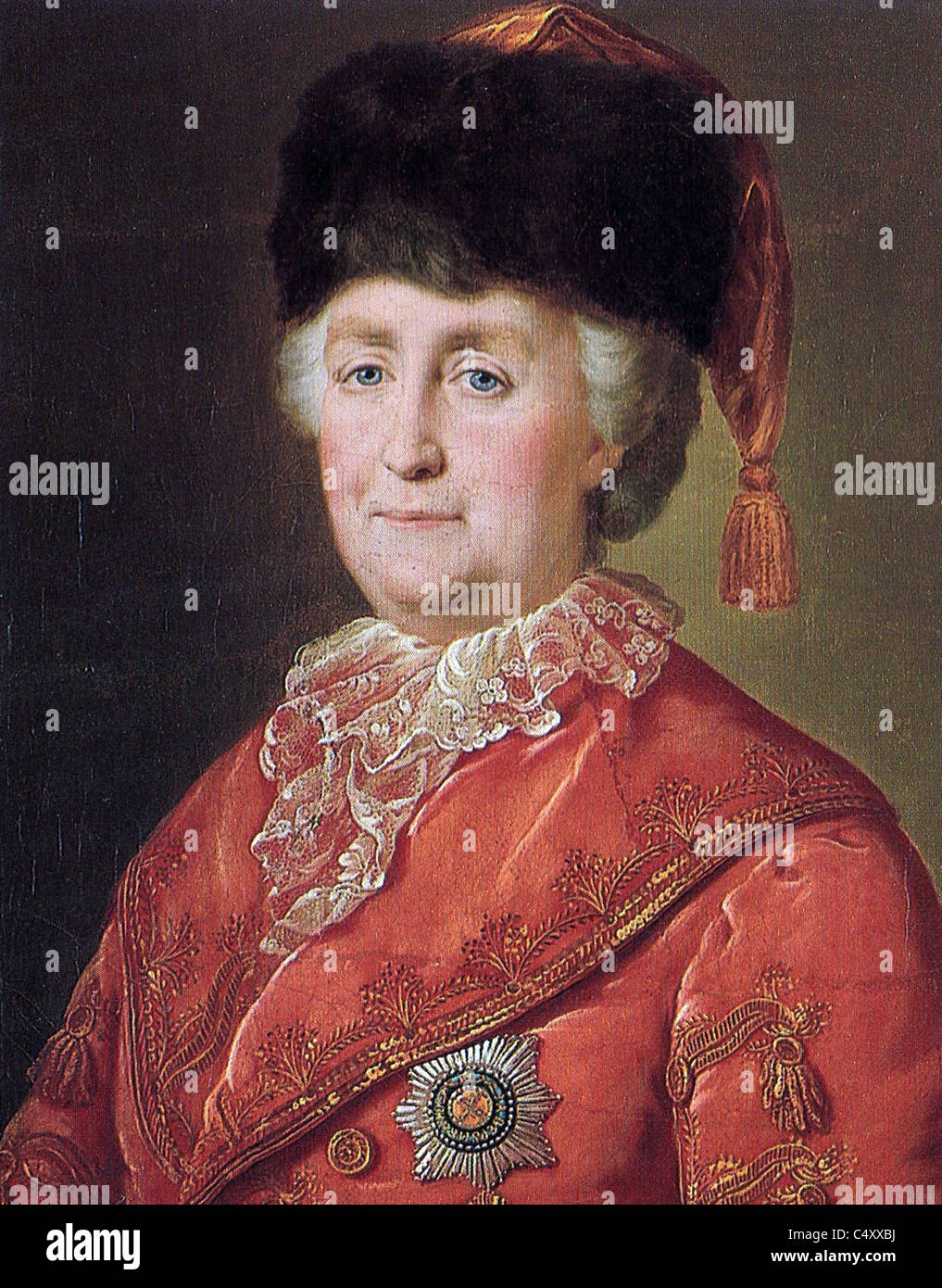 L'imperatrice Caterina II di Russia, Caterina la Grande. Foto Stock